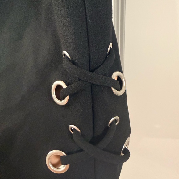 MICHAEL Michael Kors Corporate Goth Blouse with Side Grommets (XS) - Picture 3 of 5